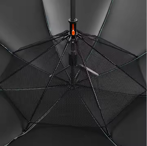 27 inches Black PU Coated Summer Cool Fan Spray Water Umbrella
