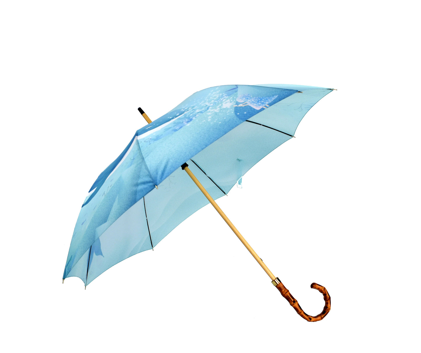 8ribs Manual wooden shaft umbrella