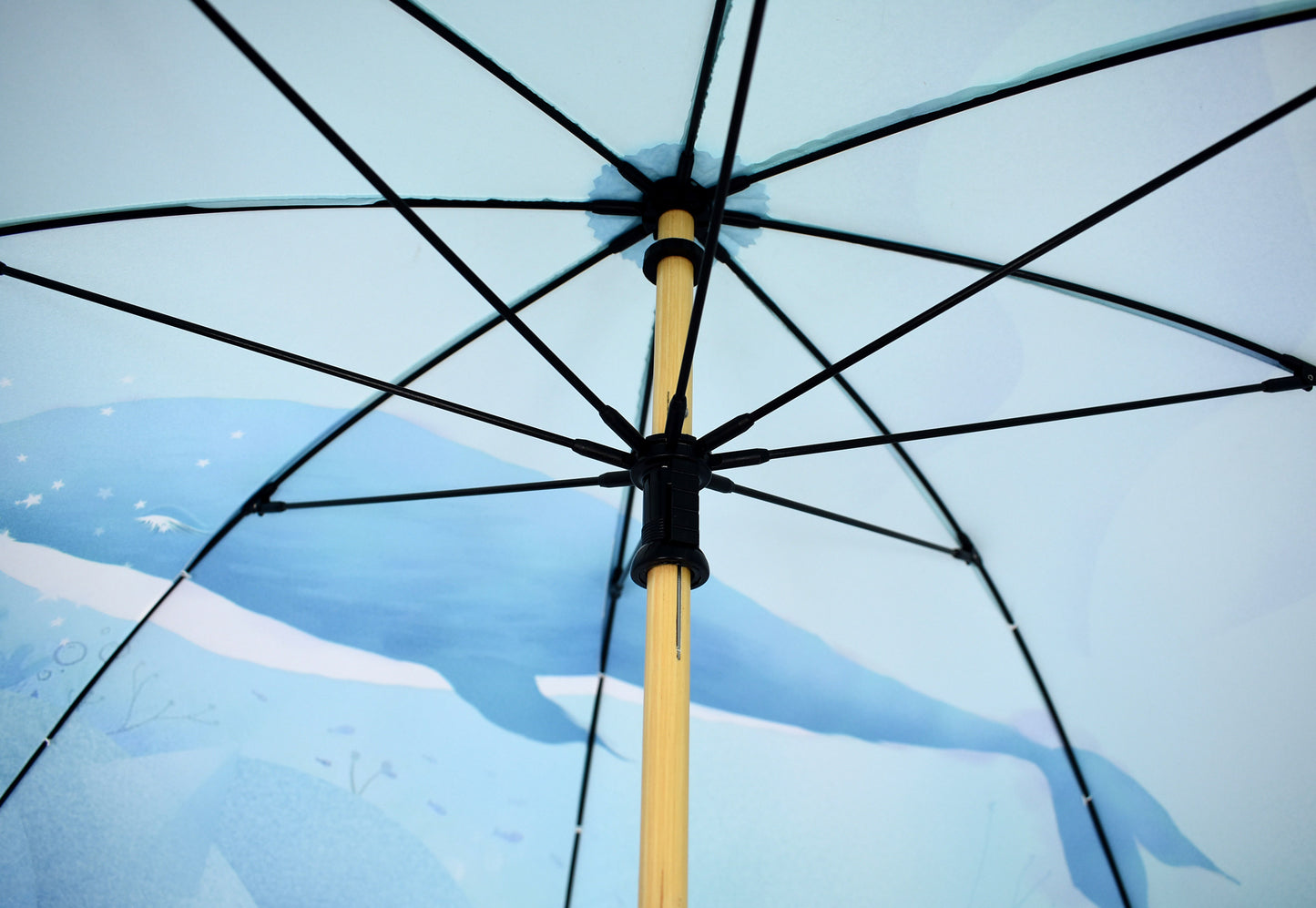 8ribs Manual wooden shaft umbrella