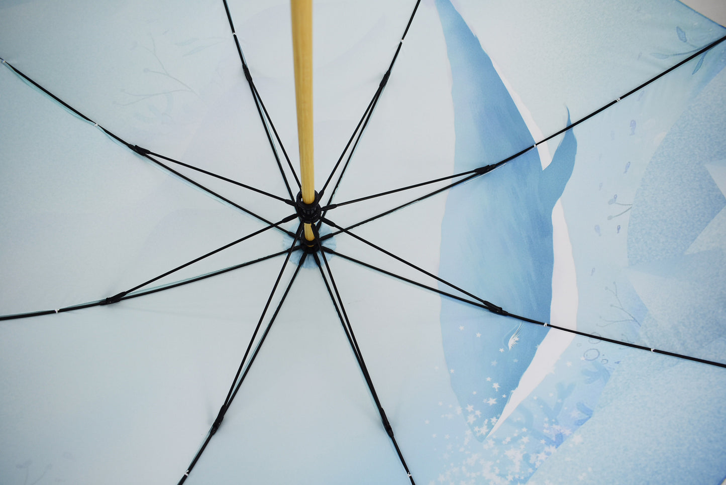 Manual wooden straight umbrella -8ribs