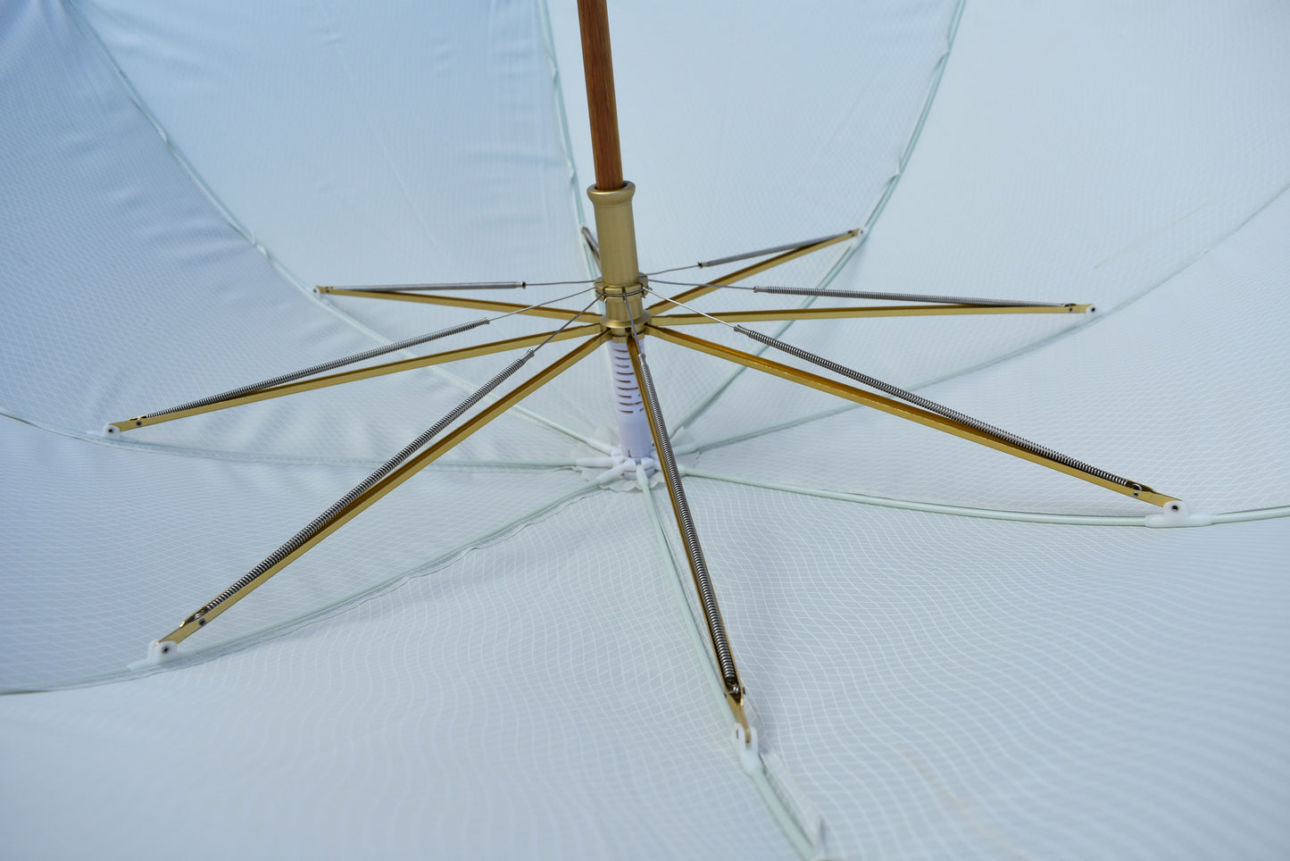23 inches Auto Open luxury gold frame Stick Umbrella