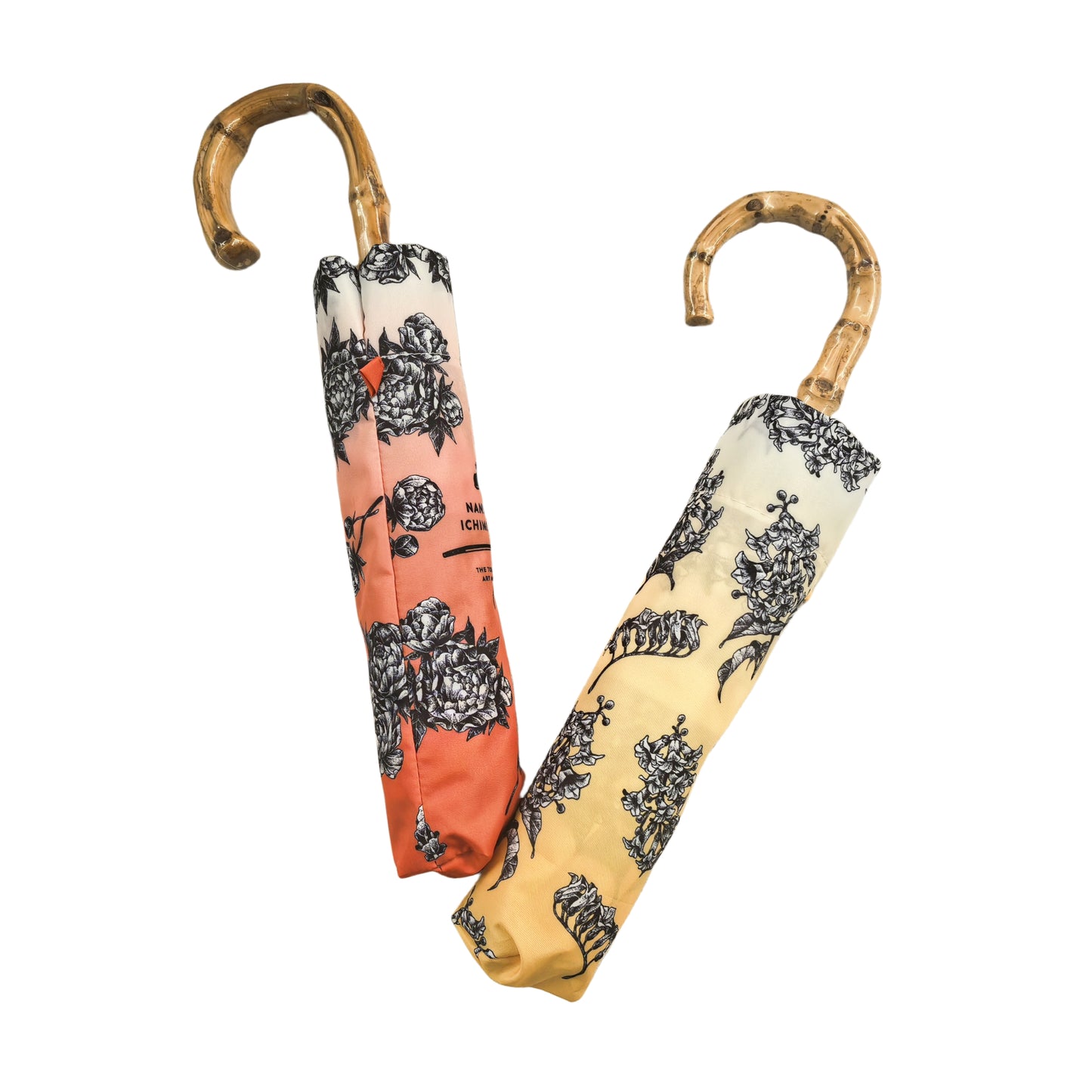 55cm X 8K 3-folding Umbrella Japanese Style Bamboo Handle and Top