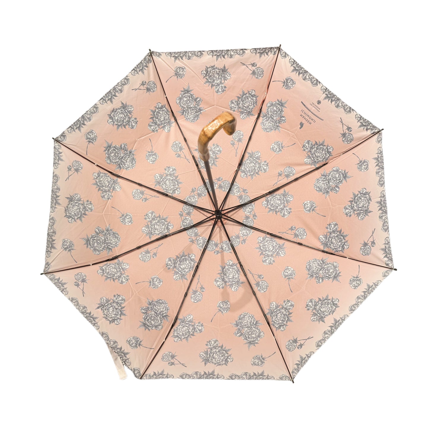 55cm X 8K 3-folding Umbrella Japanese Style Bamboo Handle and Top