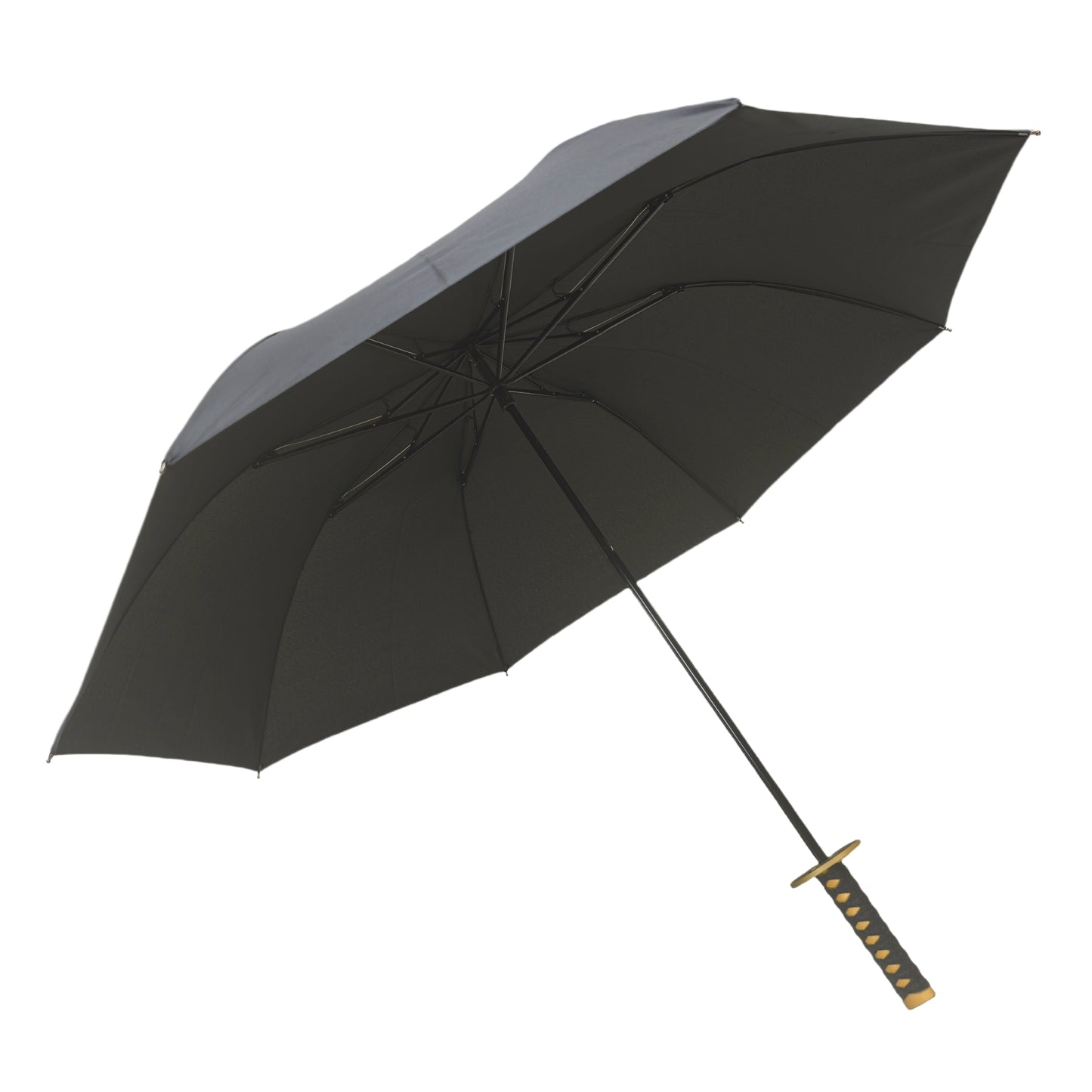 Two Section Folding Japanese Style Katana Umbrella with Strap Cover and Super Windproof Factory Wholesale
