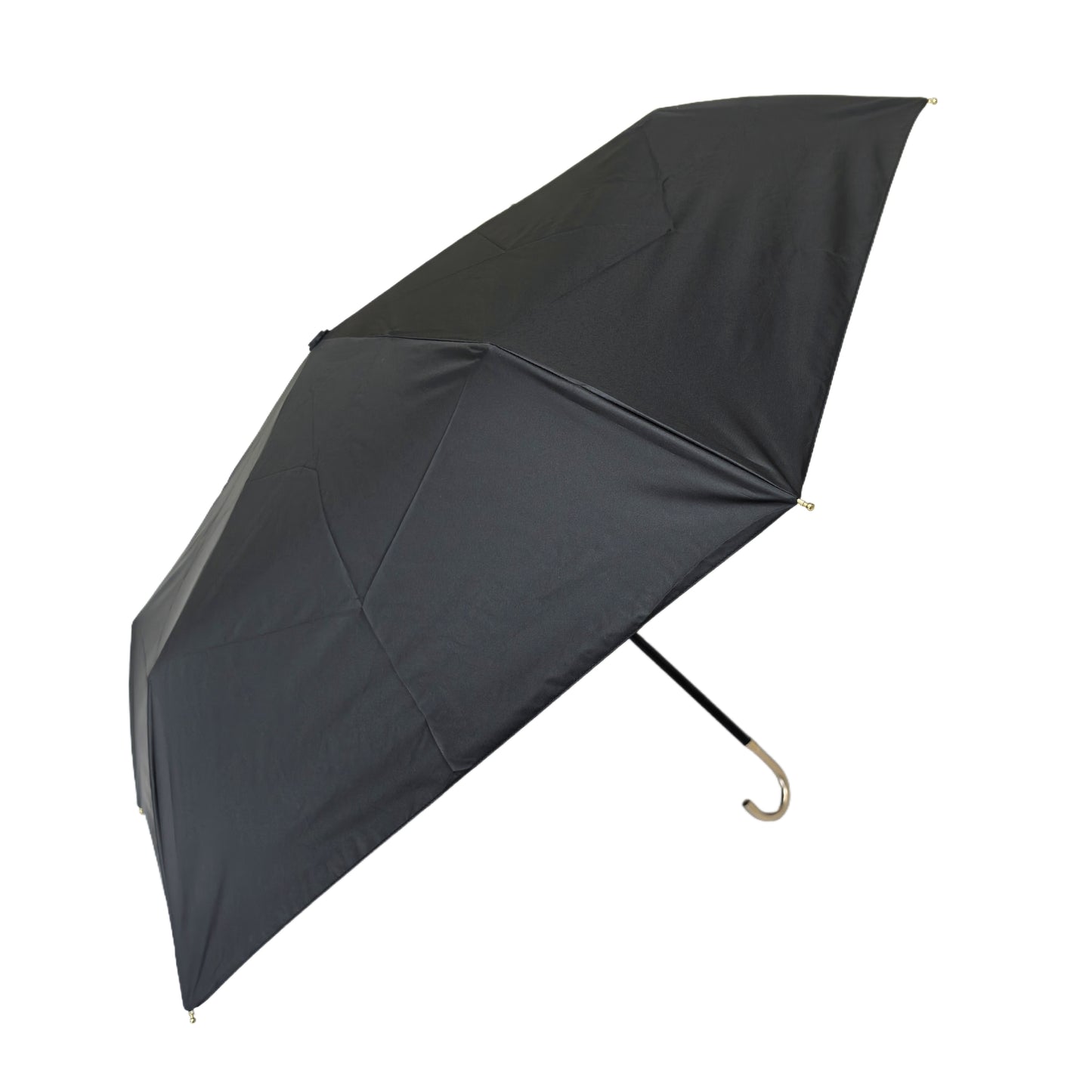 Japanese Style 50CM Three-Folding Umbrella with Black Pu Coating UV Protection for Sunny and Rainy