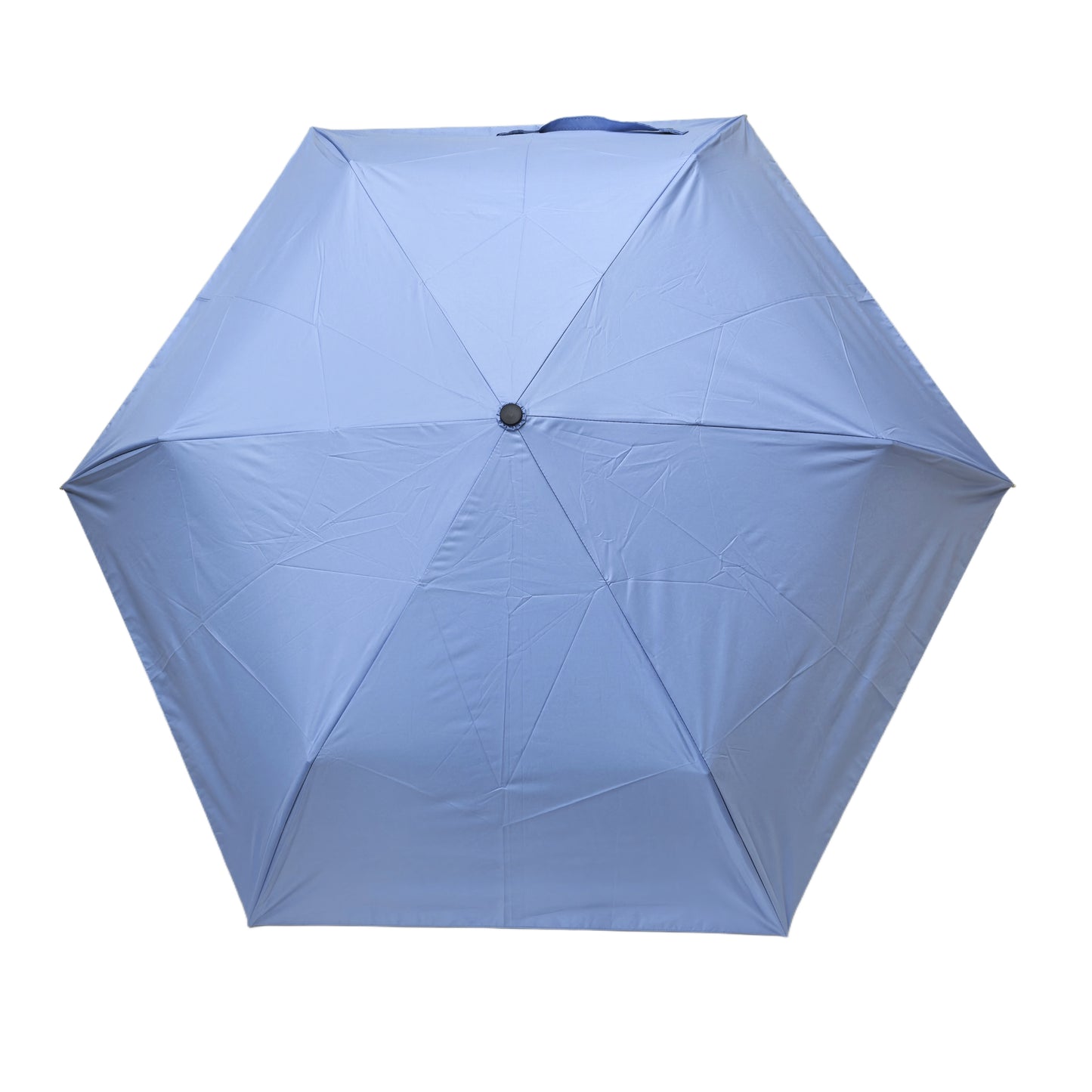 Japanese Style 50CM Three-Folding Umbrella with Black Pu Coating UV Protection for Sunny and Rainy