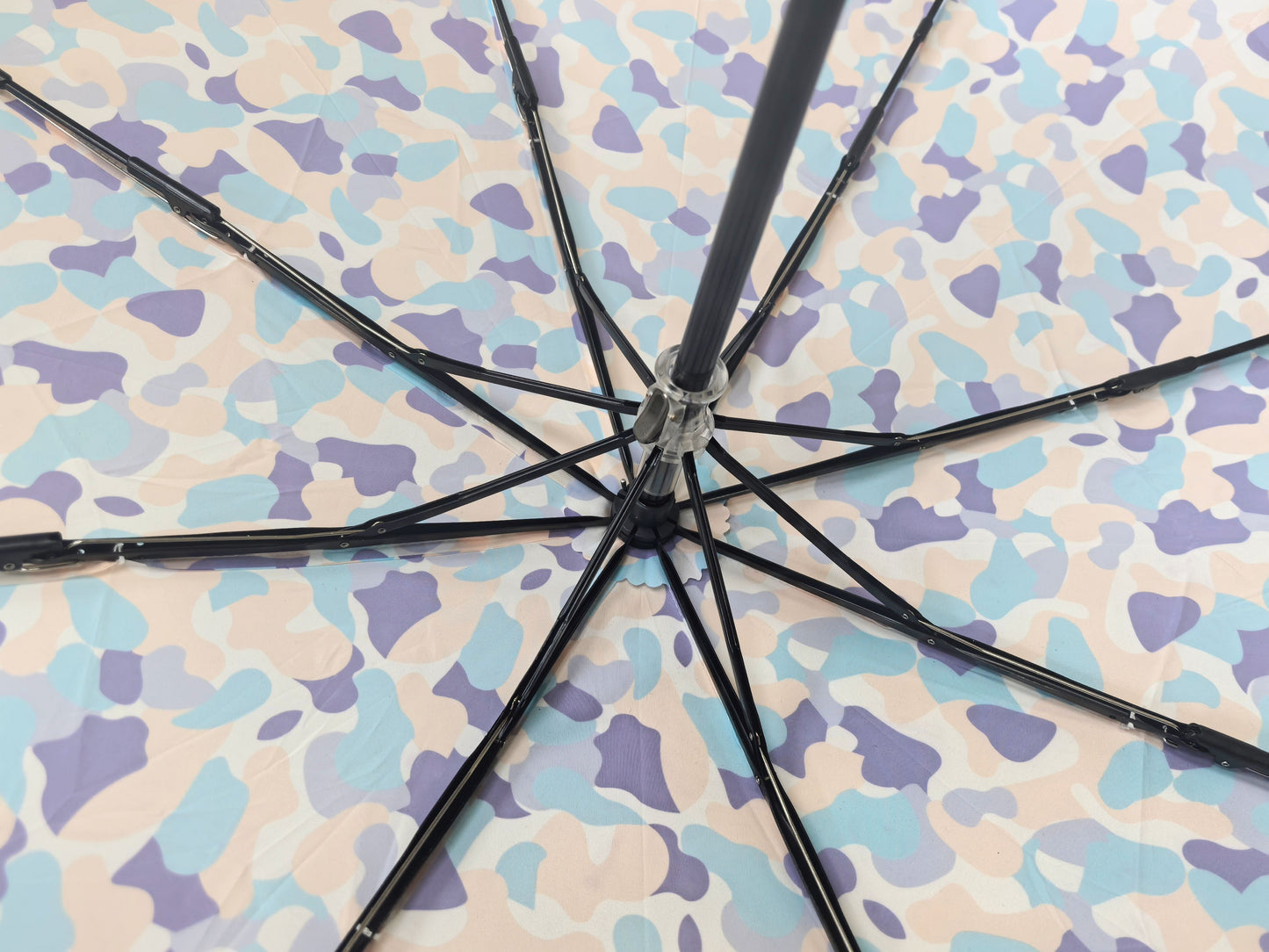 Three Folding Umbrella with Shape Memory Fabric with UV Protection and Strong Windproof Frame