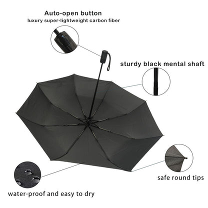 21 inches three fold umbrella high quality super lightweight carbon fiber handle