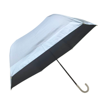 Three Folding Apollo Dome Shape Umbrella with Strong Windproof Frame and Black Uv Coated Customizable