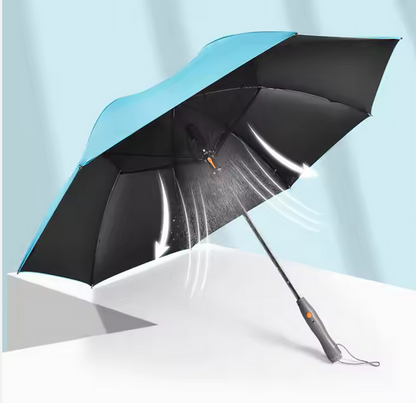 27 inches Black PU Coated  Summer Cool Fan Spray Water Umbrella