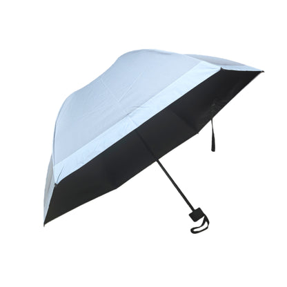 Japanese Style Three Folding Reverse Umbrella  Apollo Dome Shape with Strong Windproof Frame and Black UV Coating Customizable