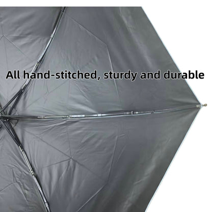 Japanese Style Three Folding Reverse Umbrella  Apollo Dome Shape with Strong Windproof Frame and Black UV Coating Customizable