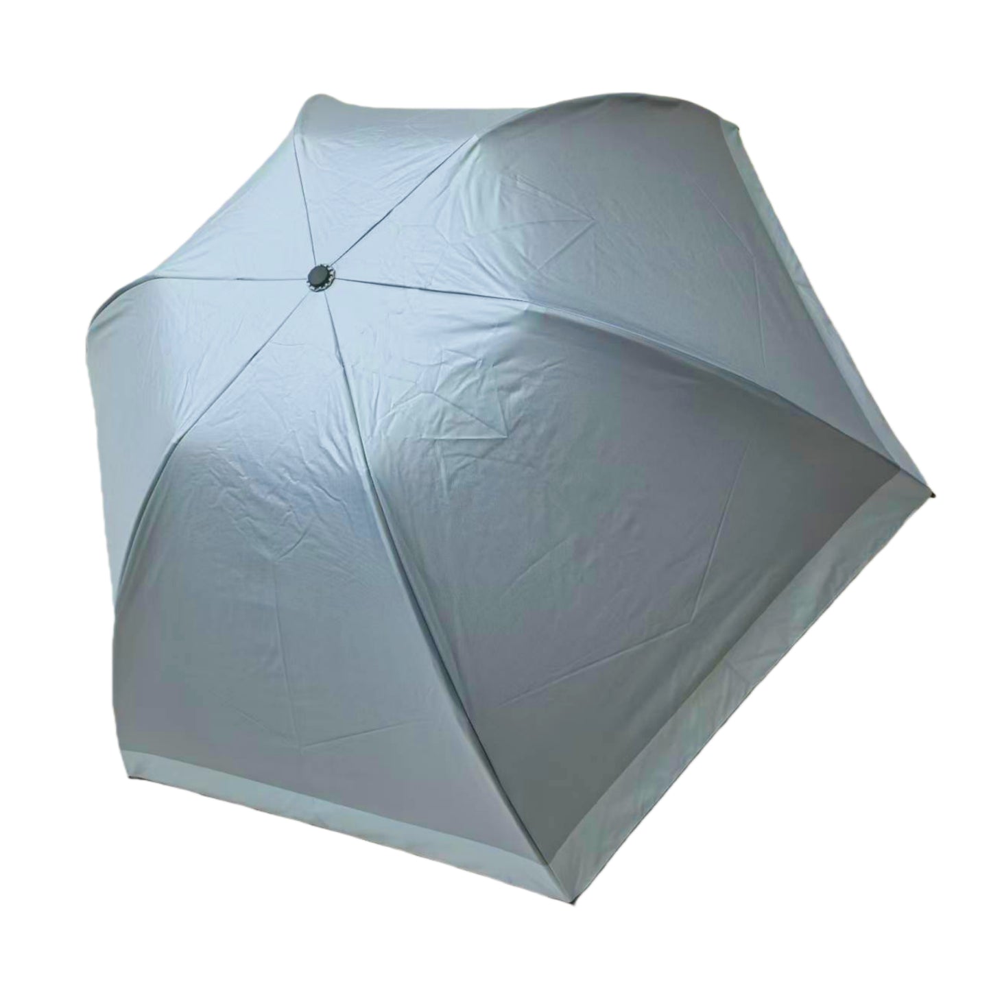 Japanese Style Three Folding Reverse Umbrella  Apollo Dome Shape with Strong Windproof Frame and Black UV Coating Customizable