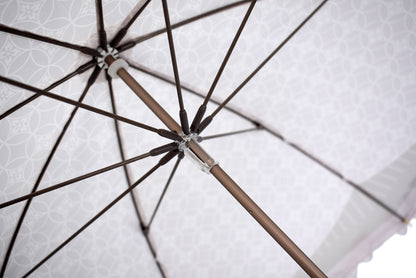 Princess style crook bamboo handle umbrella