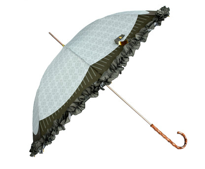 Princess style crook bamboo handle umbrella