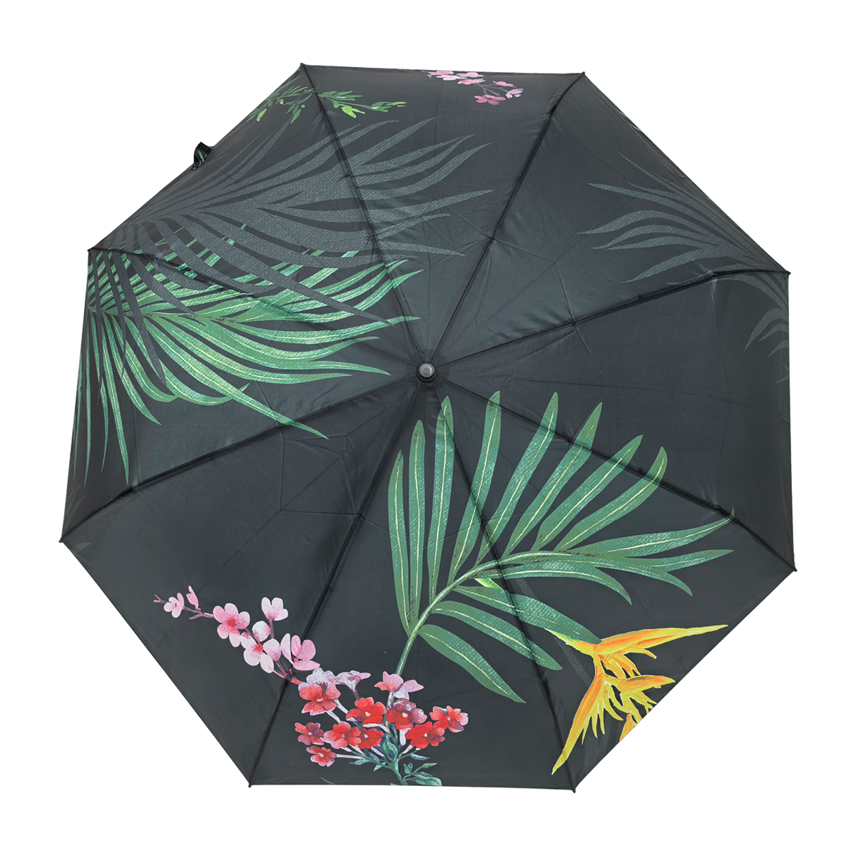 Manual open 3-fold umbrella with windproof frame