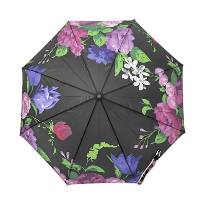 Manual open 3-fold umbrella with windproof frame