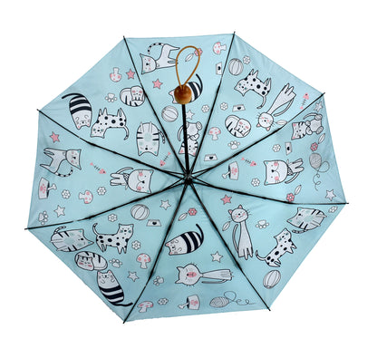 3 Fold umbrella with cute digital printing