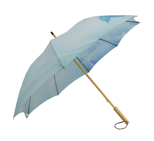 Manual wooden straight umbrella -8ribs