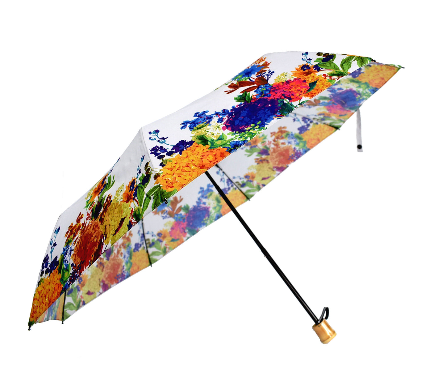 Natural bamboo handle folding Parasol umbrella