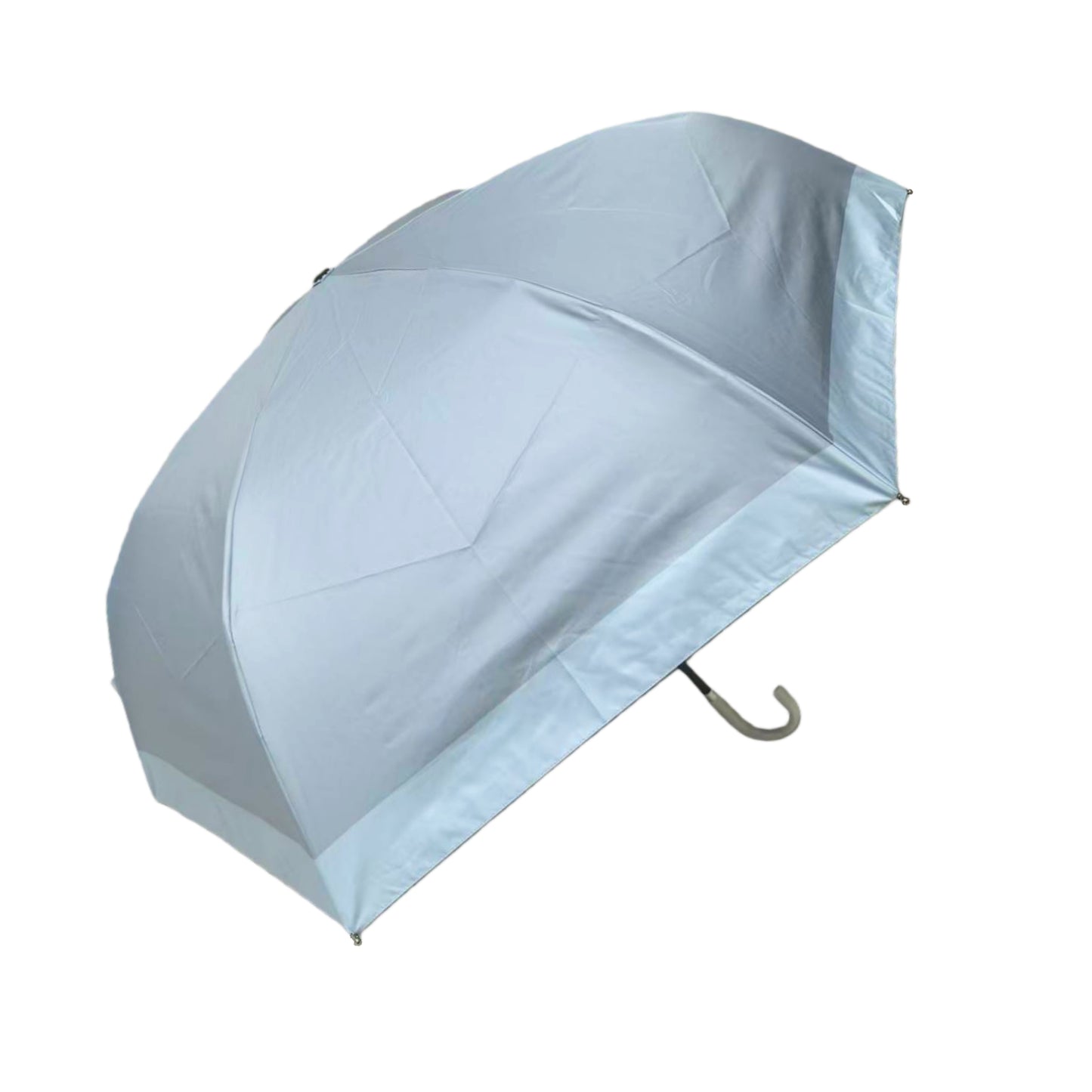 Three Folding Apollo Dome Shape Umbrella with Strong Windproof Frame and Black Uv Coated Customizable