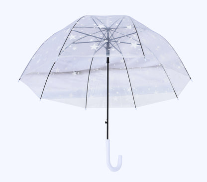 23 inches POE Auto Open Dome Transparent Umbrella