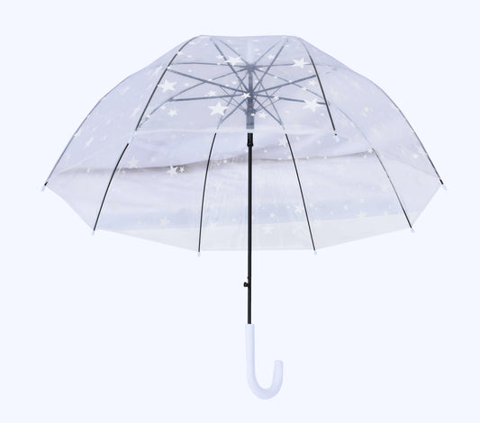 23 inches POE Auto Open Dome Transparent Umbrella