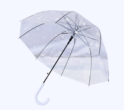 23 inches POE Auto Open Dome Transparent Umbrella