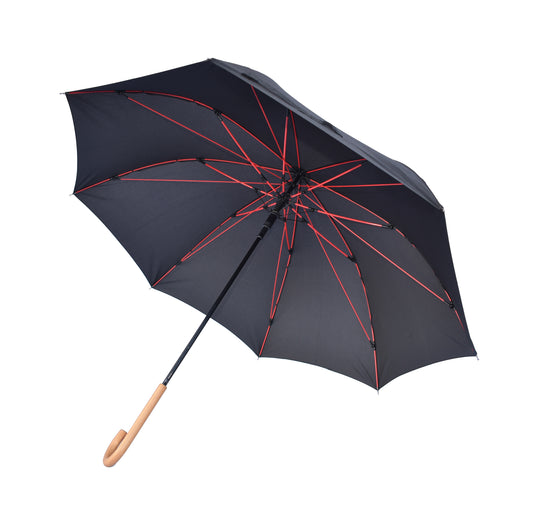 25 inches Manual Open Strong Windproof Umbrella with wood handle