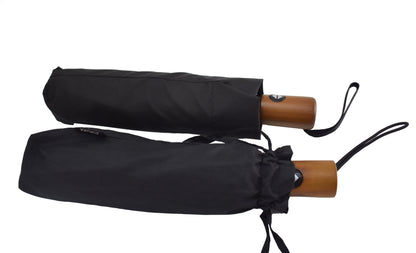 23" 3-fold Auto Open & Close Umbrella with good quality wood handle