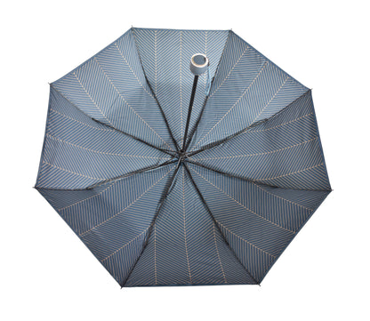 21"manual open double cover 3 foldable umbrella