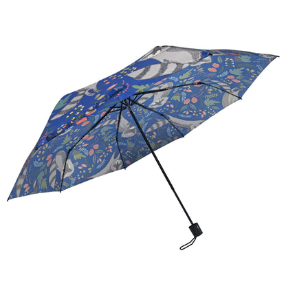 Manual open 3-fold umbrella with windproof frame