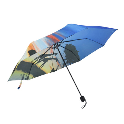 Manual open 3-fold umbrella with windproof frame