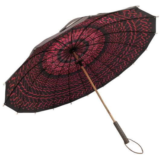 27 inches 16K straight umbrella strong windproof frame with luxury wood handle and storage strap