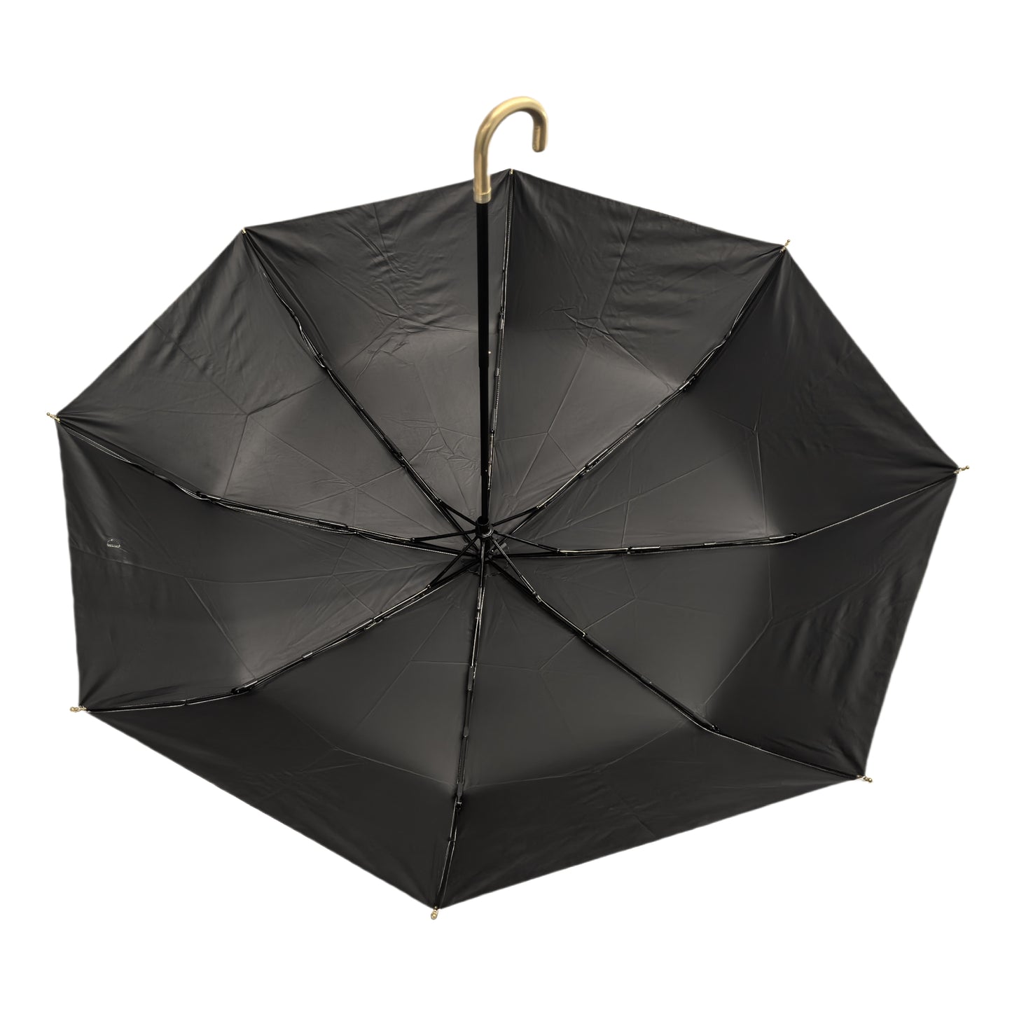 21 inches 8K black pu uv coating lady umbrella with crook handle