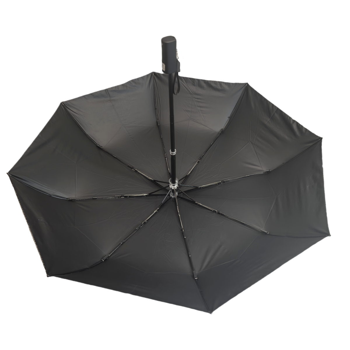 21 inches 3 folding electric umbrella with balck pu coated