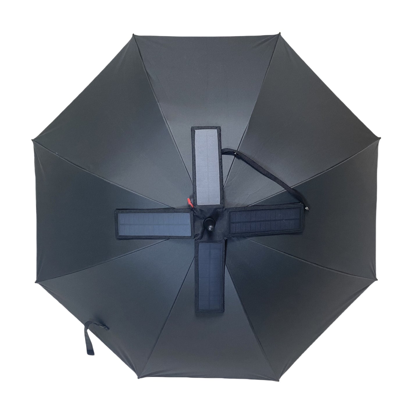 27 inches solar power fan umbrella with water spray