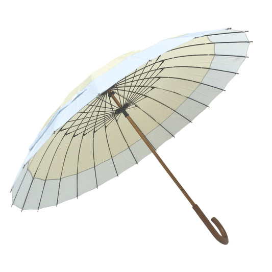 24 Bones Japanese Style Straight Umbrella with High Quality Wood Handle and Super Windproof Frame