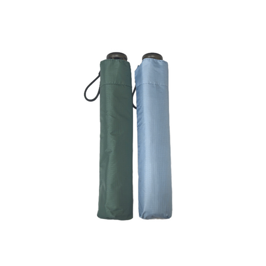 Ultra-Light Three Folding Umbrella Plaid Fabric With UV Protection and Carbon Fiber Ribs for Both Sunny and Rainy