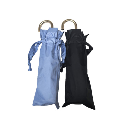 Japanese Style 50CM Three-Folding Umbrella with Black Pu Coating UV Protection for Sunny and Rainy