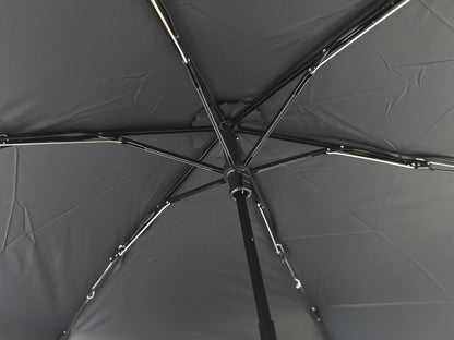 Japanese Style 50CM Three-Folding Umbrella with Black Pu Coating UV Protection for Sunny and Rainy