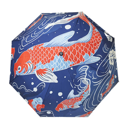 Three Folding Umbrella with UV Protection and Super Windproof Frame for Both Sunny and Rainy