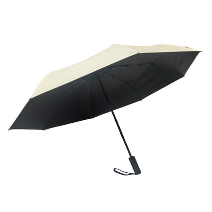Three Folding  Automatic Umbrella with Shape Memory Uv Coated Fabric Anti-rebound Safety Easy to Close Shaft