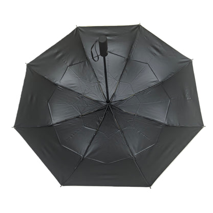 Three Folding  Automatic Umbrella with Shape Memory Uv Coated Fabric Anti-rebound Safety Easy to Close Shaft