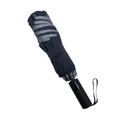 Three-Folding  Reverse Automatic Umbrella 3-Seconds Quick Fold Shape Memory Cloth and Safety Reflective Strips