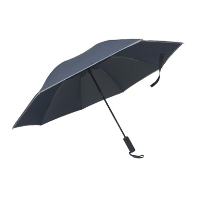 Three-Folding  Reverse Automatic Umbrella 3-Seconds Quick Fold Shape Memory Cloth and Safety Reflective Strips