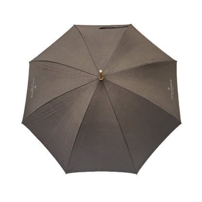 23 Inch Straight Umbrella Luxury One-piece Wooden Shaft  High Quality with Wood Handle and Strong Windproof Frame
