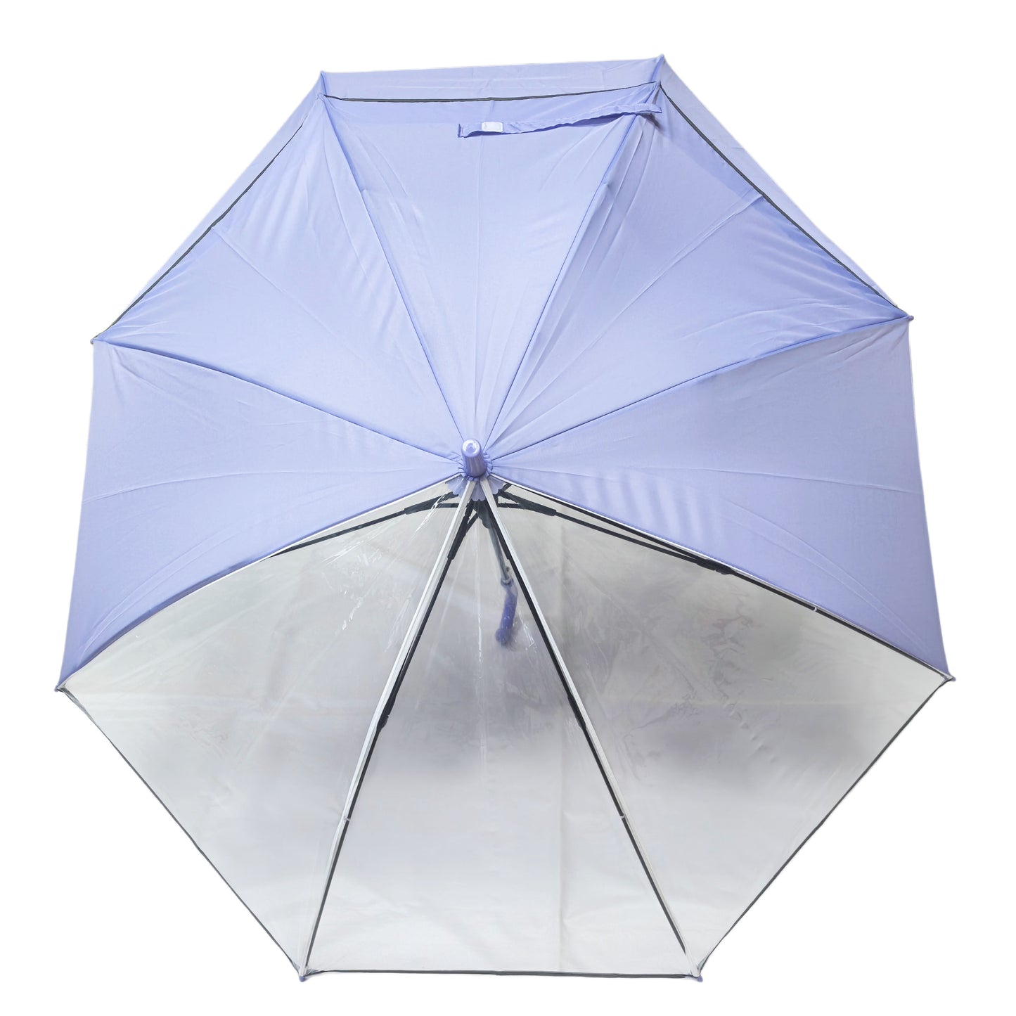 Custom Safety Straight Umbrella Transparent for Children Student with Reflective Strips Can Cover Schoolbag and Backpack