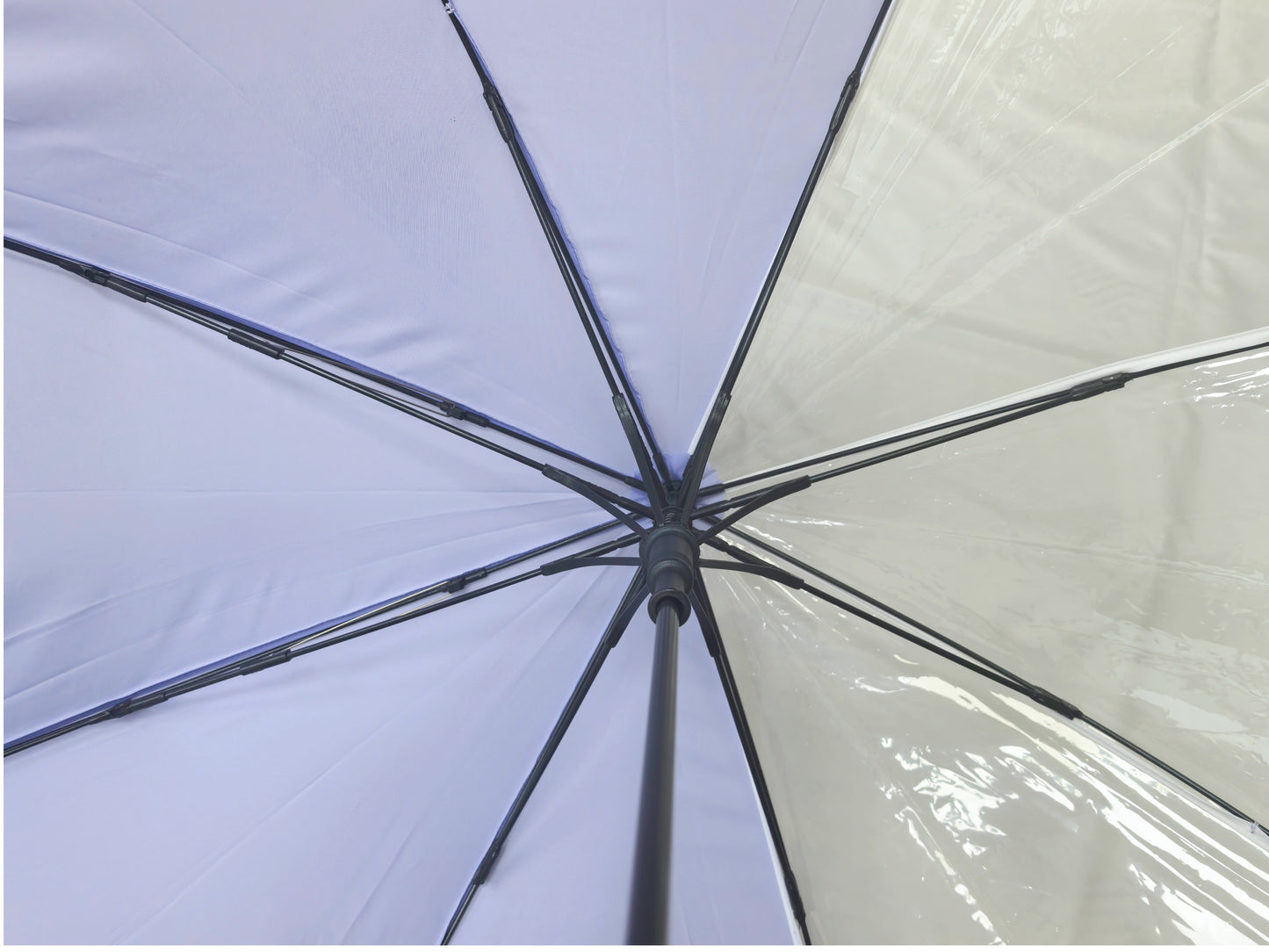 Custom Safety Straight Umbrella Transparent for Children Student with Reflective Strips Can Cover Schoolbag and Backpack